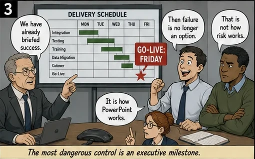 The most dangerous control is an executive milestone.